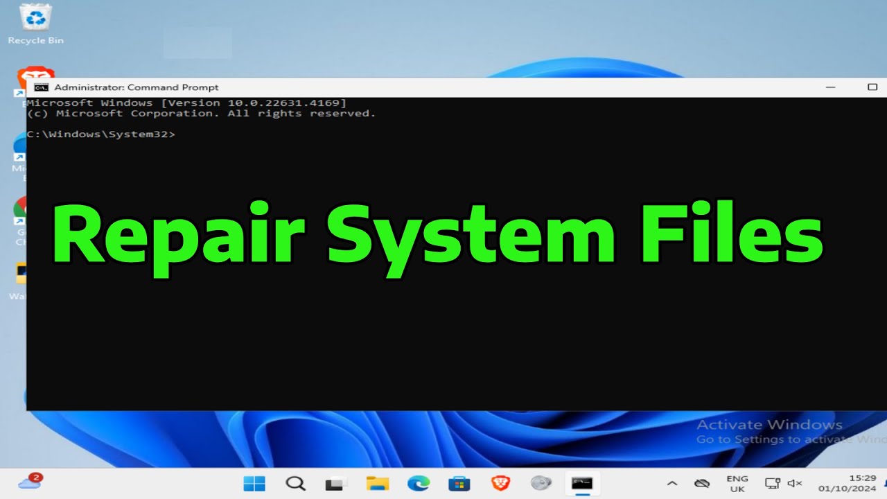 How to repair corrupted system files in windows