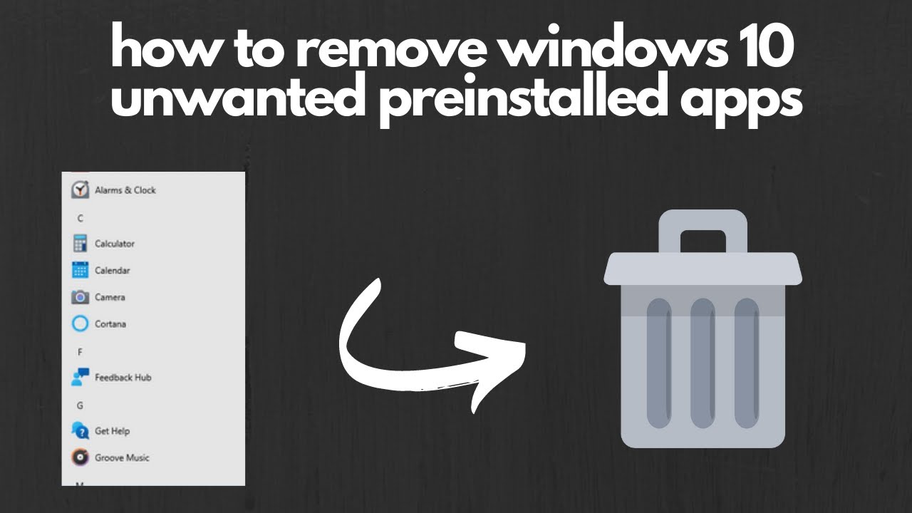 How to uninstall pre-installed apps in Windows 10